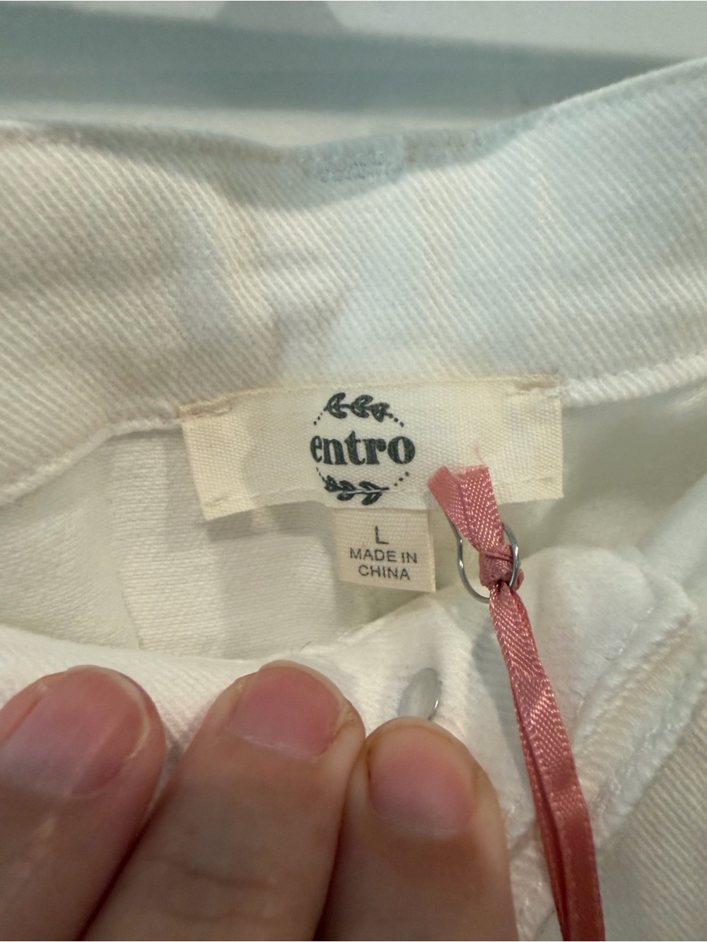 NWT Entro Off White Flared Jeans Size Large - Picture 2 of 16